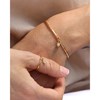 Jonc charm lune doré à l'or fin 24k LILY - vue V3
