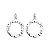 Earrings Les Georgettes Pure hammered 16mm
silver plated - vue V1
