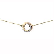 Collier Brillaxis 3 cercles 3 ors 9 carats