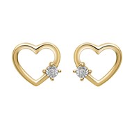 Boucles d'oreilles Brillaxis diamant en or 9 carats