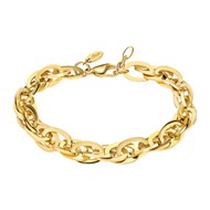 Bracelet Lotus Style mailles entrelacées acier doré