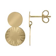 Boucles d'oreilles Brillaxis double pastille