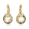 Boucles d'oreilles Swarovski Bella V dorées - vue V2