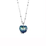 Collier Andrea Marazzini coeur cristal bleu petit