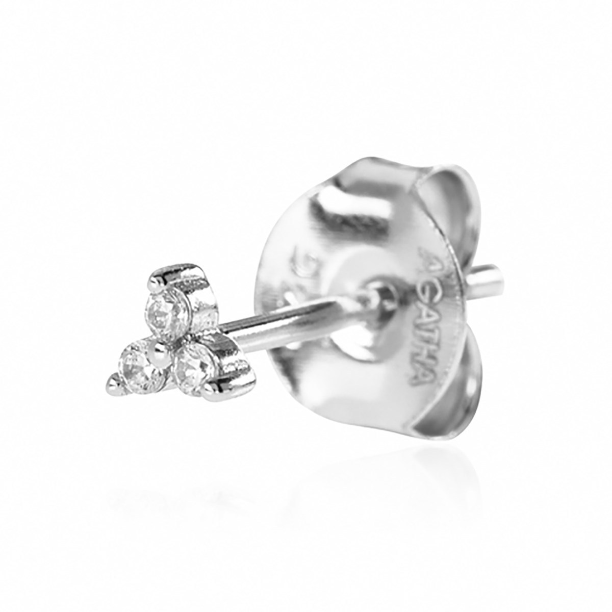 Piercing puce Agatha Minpunta argent 3 oxydes