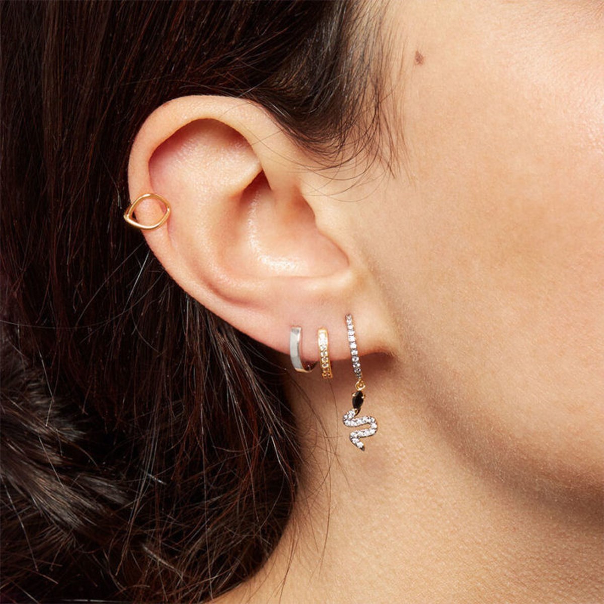 Piercing créole Agatha Criolla argent 11mm - vue 2