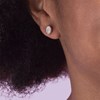 Boucles d'oreilles puces Agatha Atma nacre rose - vue V2