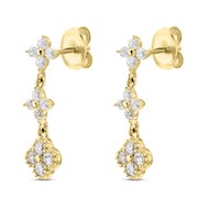 Boucles d'oreilles pendantes Agatha Beloved dorées