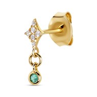 Piercing puce Agatha Austral doré vert