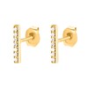 Boucles d'oreilles puces Agatha en argent doré
Collection Barshine - vue V1