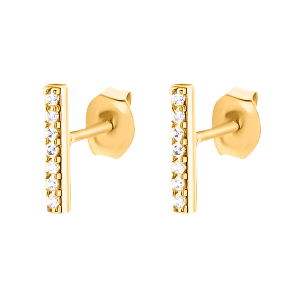 Boucles d'oreilles puces Agatha en argent doré
Collection Barshine