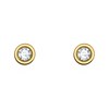 Boucles d'oreilles puces Agatha Brillant dorées - vue V3