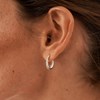 Boucles d'oreilles créoles Agatha Gemini argent - vue V2