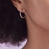 Boucles d'oreilles créoles Agatha Beloved argent - vue V2