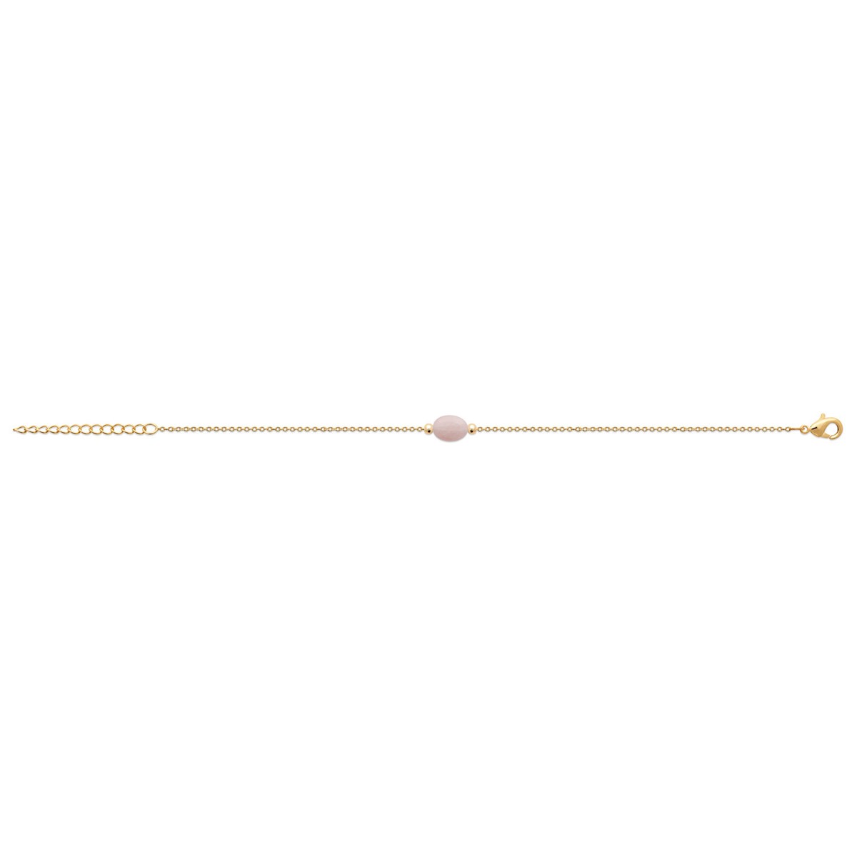 Bracelet Brillaxis plaqué or quartz rose