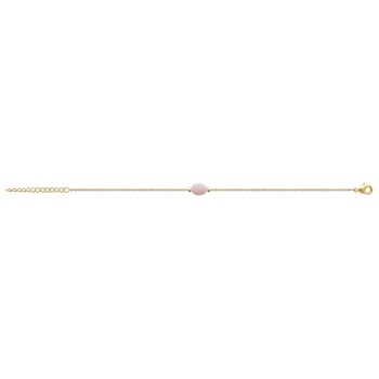 Bracelet Brillaxis plaqué or quartz rose
