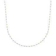 Collier Brillaxis perles de Miyuki turquoise_x000D_
plaqué or 750/1000
