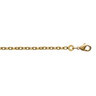 Chaîne Brillaxis maille forçat plaqué or 750/1000_x000D_
55cm