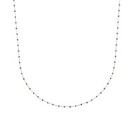 Collier Brillaxis perles de Miyuki bleu roi
plaqué or 750/1000 45 cm