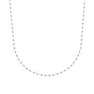 Collier Brillaxis perles de Miyuki bleu roi
plaqué or 750/1000