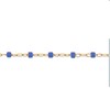 Collier Brillaxis perles de Miyuki bleu roi
plaqué or 750/1000 - vue V3