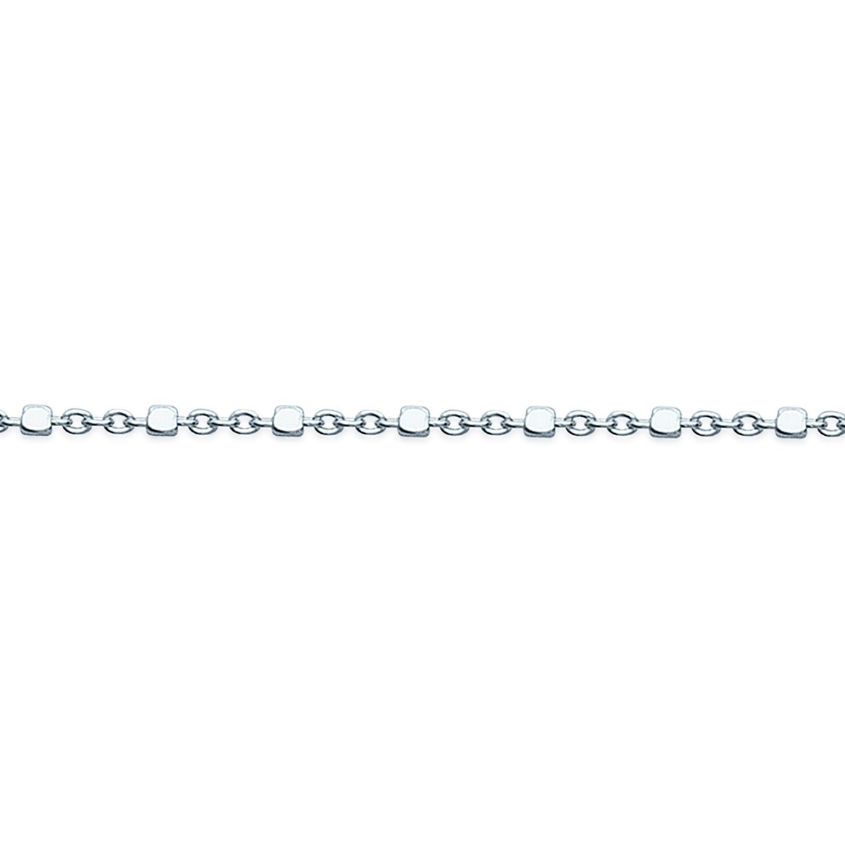 Bracelet Brillaxis perles plates en argent rhodié - vue 2
