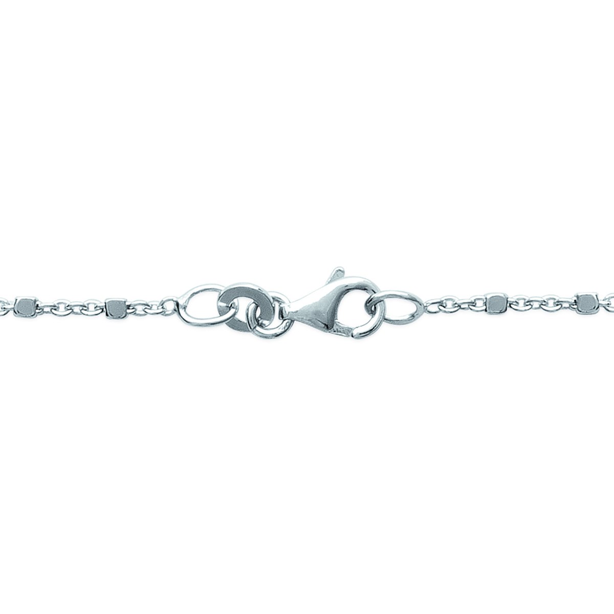 Bracelet Brillaxis perles plates en argent rhodié - vue 3