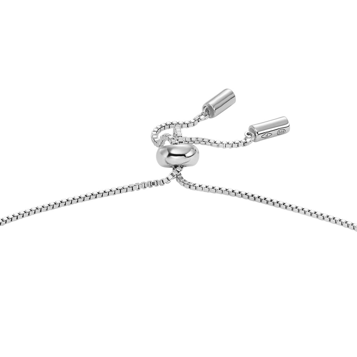 Bracelet Fossil chaîne avec charm circulaire texturé - vue 2