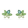 Clous d'oreilles Swarovski Gema fleur verte - vue V1