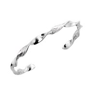 Bracelet jonc Saunier Serpentine Twistée argenté