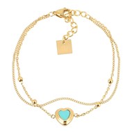 Bracelet Zag Bijoux Coeur Turquoise