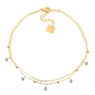 Chaîne de cheville Zag Bijoux Virtuose turquoise
