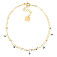 Chaîne de cheville Zag Bijoux Virtuose oxydes bleus
