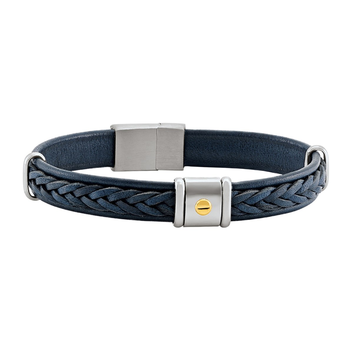 Bracelet Joudan Horrens cuir bleu