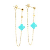 Boucles d'oreilles Zag Velasquez acier doré
turquoise