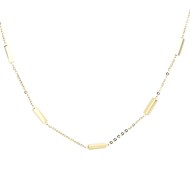 Collier Zag acier doré cylindre