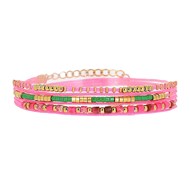 Bracelet Zag Bijoux multi-rang rose