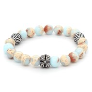 Bracelet perles agalmatolite