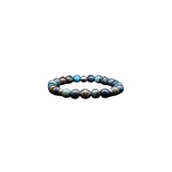 Bracelet Homme perles agate bleu'Halcyon' Taille M