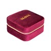 Boîte à bijoux velours rouge grenat - vue V2