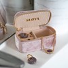 Mini boîte à bijoux velours rose pêche - vue V3