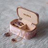 Mini boîte à bijoux velours rose pêche - vue V4