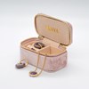 Mini boîte à bijoux velours rose pêche - vue V5