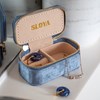 Mini boîte à bijoux velours bleu horizon - vue V3