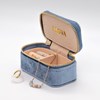 Mini boîte à bijoux velours bleu horizon - vue V4