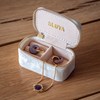 Mini boîte à bijoux velours blanc coton - vue V4