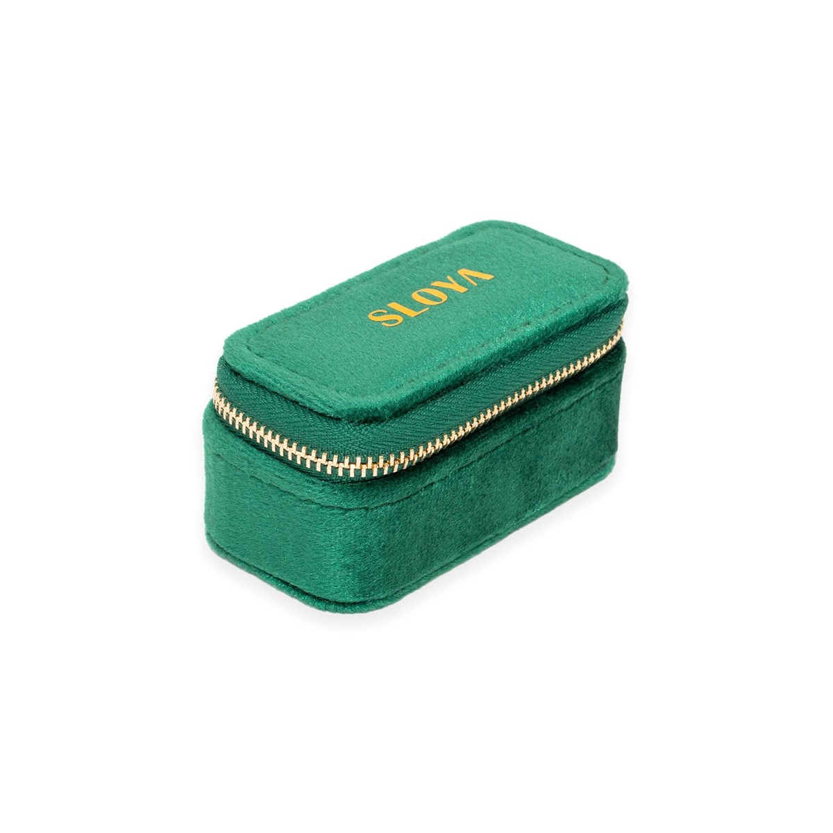 Mini boîte à bijoux velours vert emeraude - vue 2