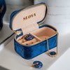 Mini boîte à bijoux velours bleu lapis-lazuli - vue V3