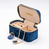 Mini boîte à bijoux velours bleu lapis-lazuli - vue V4