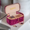 Mini boîte à bijoux velours rouge grenat - vue V3